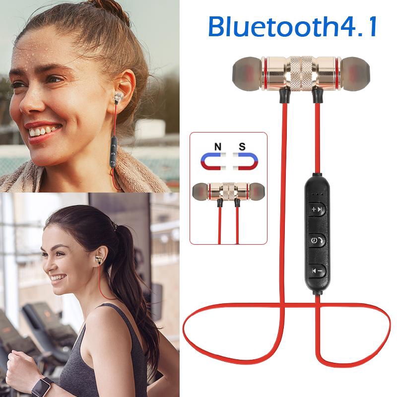 M5 Wireless Bluetooth Earphones Magnetic Attraction Handsfree Headset w/Mic