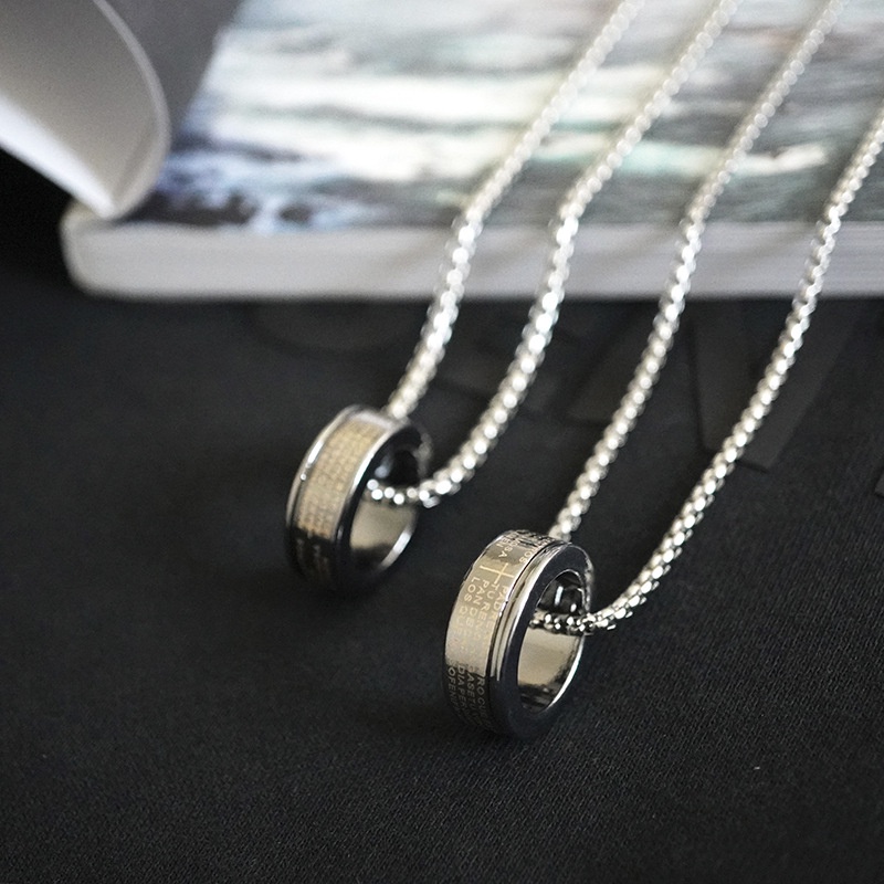 Vòng Cổ Thép Titan Mặt Hình Học Phong Cách Harajuku Thời Trang Cho Nam Và Nữ