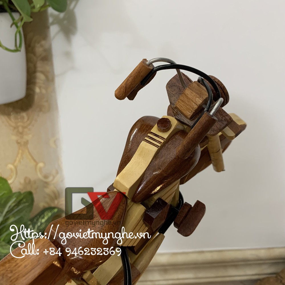 Mô hình xe mô tô gỗ trang trí mô hình xe gỗ trang trí xe Harley Davidson quà tặng mô hình - Dài 25cm - Gỗ tự nhiên