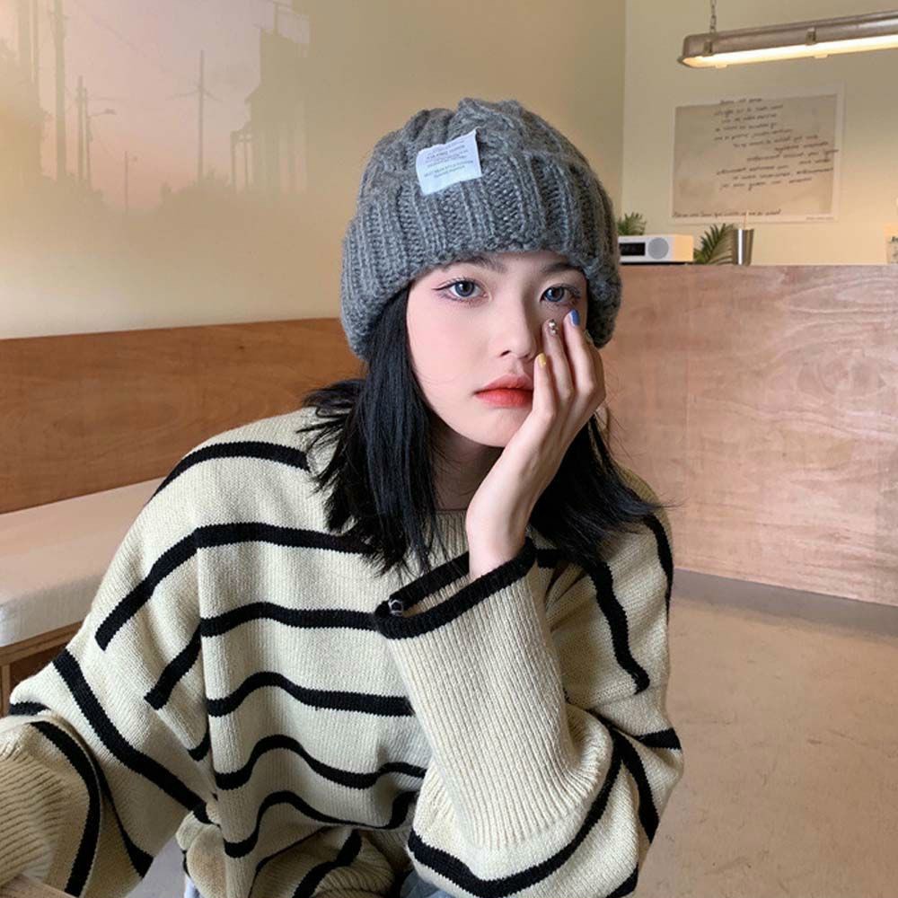 Mũ Len Hàn Quốc ulzzang basic Giữ Ấm Mùa Thu Đông Thời Trang Cho Cặp Đôi