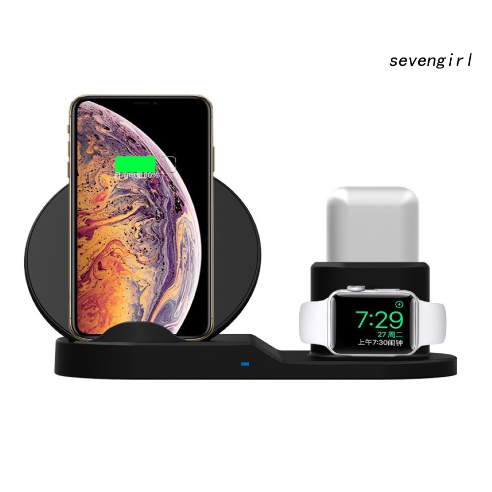 Đế Sạc Nhanh Không Dây 3 Trong 1 Cho Iphone Iwatch Airpods