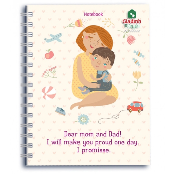 Sổ Lò Xo Notebook Minh Long - Dear Mom And Dad - GĐTY-06 - Minh Long