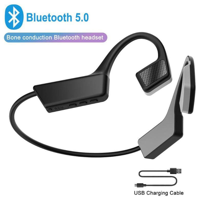 BTM❤  Portable Wireless Bluetooth Headset Bone Conduction Headphones Built-in Battery