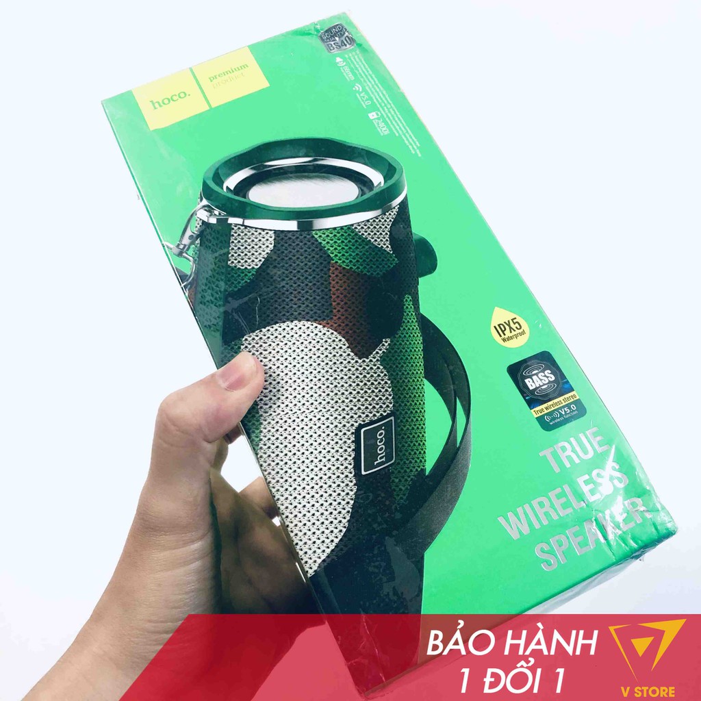 Loa nghe nhạc bluetooth hoco bs27 bs40 mini pin lâu nghe hay 7w v5 fm tf usb aux tws màu đen xanh rêu