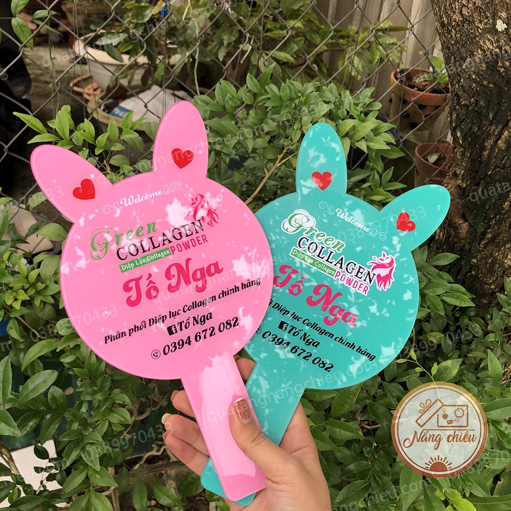 Bảng mica cầm tay chụp ảnh sản phẩm tiện lợi cho chị em bán hàng - Mẫu tai thỏ xinh xắn