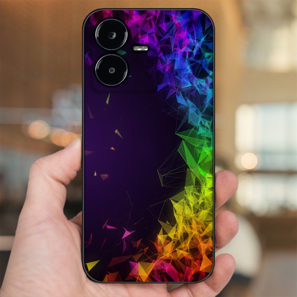 Ốp lưng Vivo Y22s viền đen in hình hoạ tiết 3D