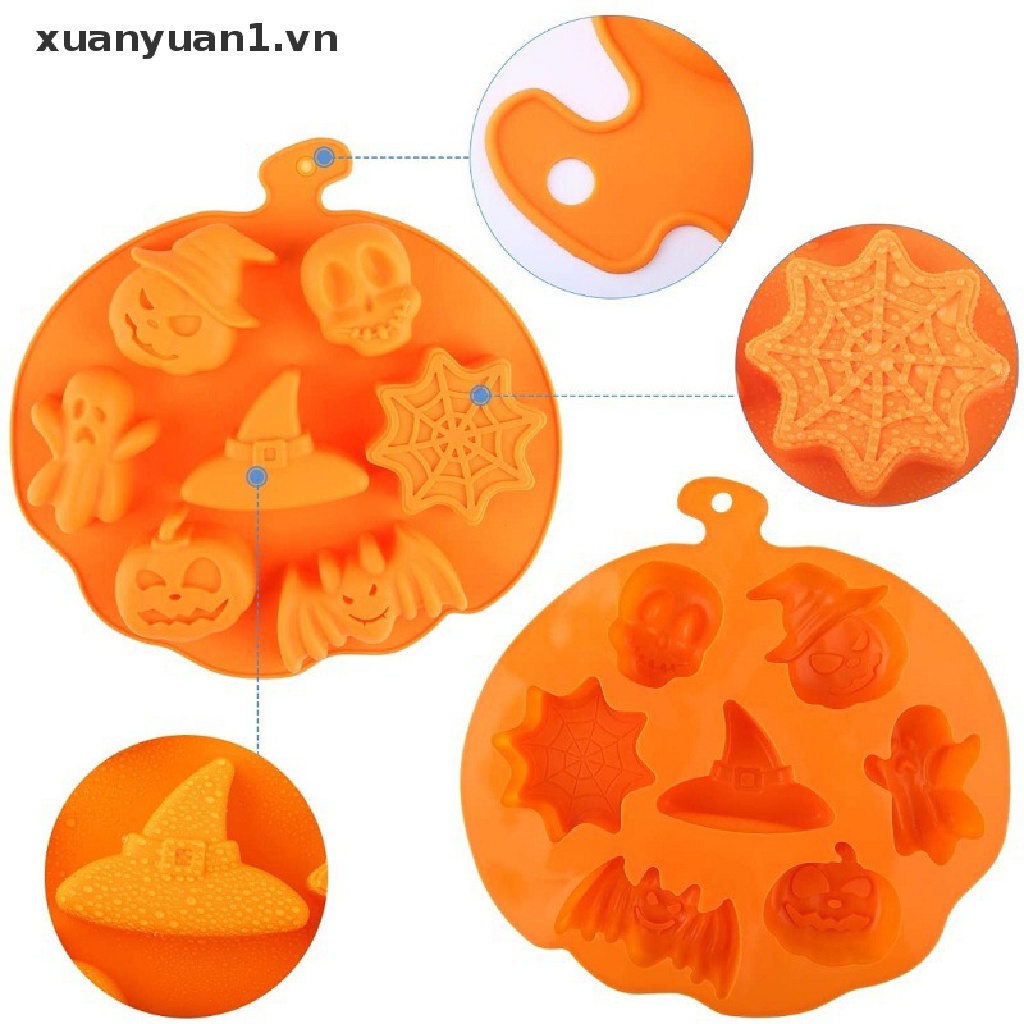 Khuôn Silicon Làm Bánh Phong Cách Halloween Độc Đáo