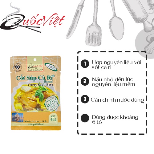 Gia Vị Nấu Cà Ri Cốt Quốc Việt 50g - Nhập Khẩu USA