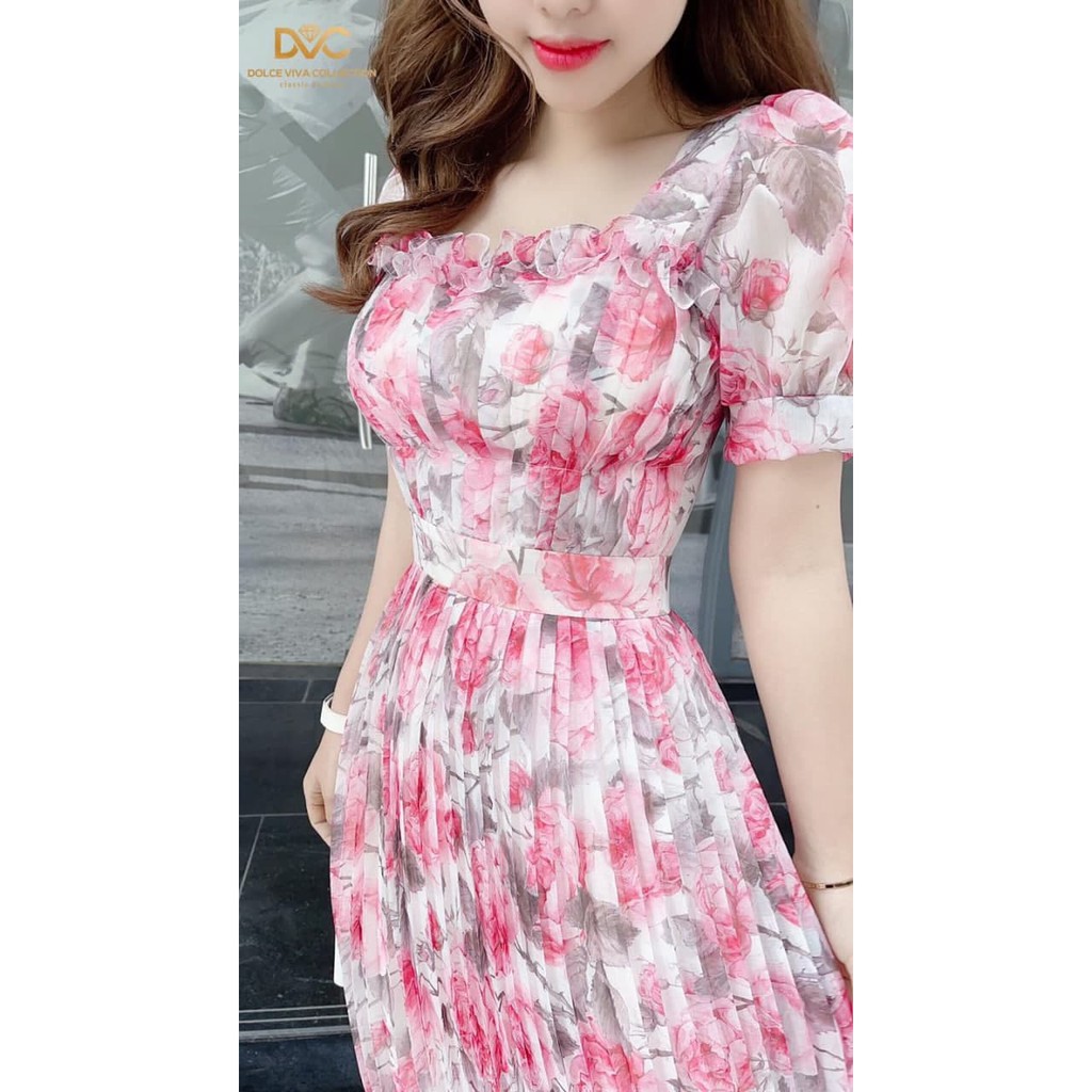 [Nhập WAMAR931 giảm ngay 15k]Đầm thiết kế  cổ vuông phối bèo nhí lên dáng  nhẹ nhàng V1849_Zin Boutique [Kèm ảnh thật] | BigBuy360 - bigbuy360.vn