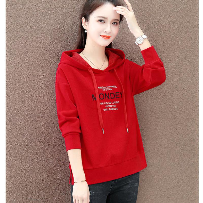 Áo Hoodie Tay Dài Thêu Hoa Hồng