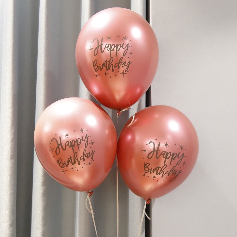 1 Bong Bóng 12inch Nhôm Heli Heli Hình Chữ Happy Birthday Dùng Trang Trí Tiệc