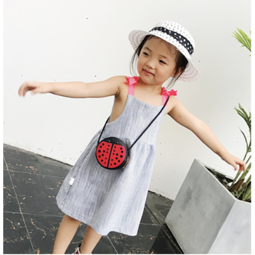 Túi đeo chéo mini cho bé trai bé gái Hạ Băng Designs, túi xách mini trẻ em đựng tiền điện thoại - Côn trùng