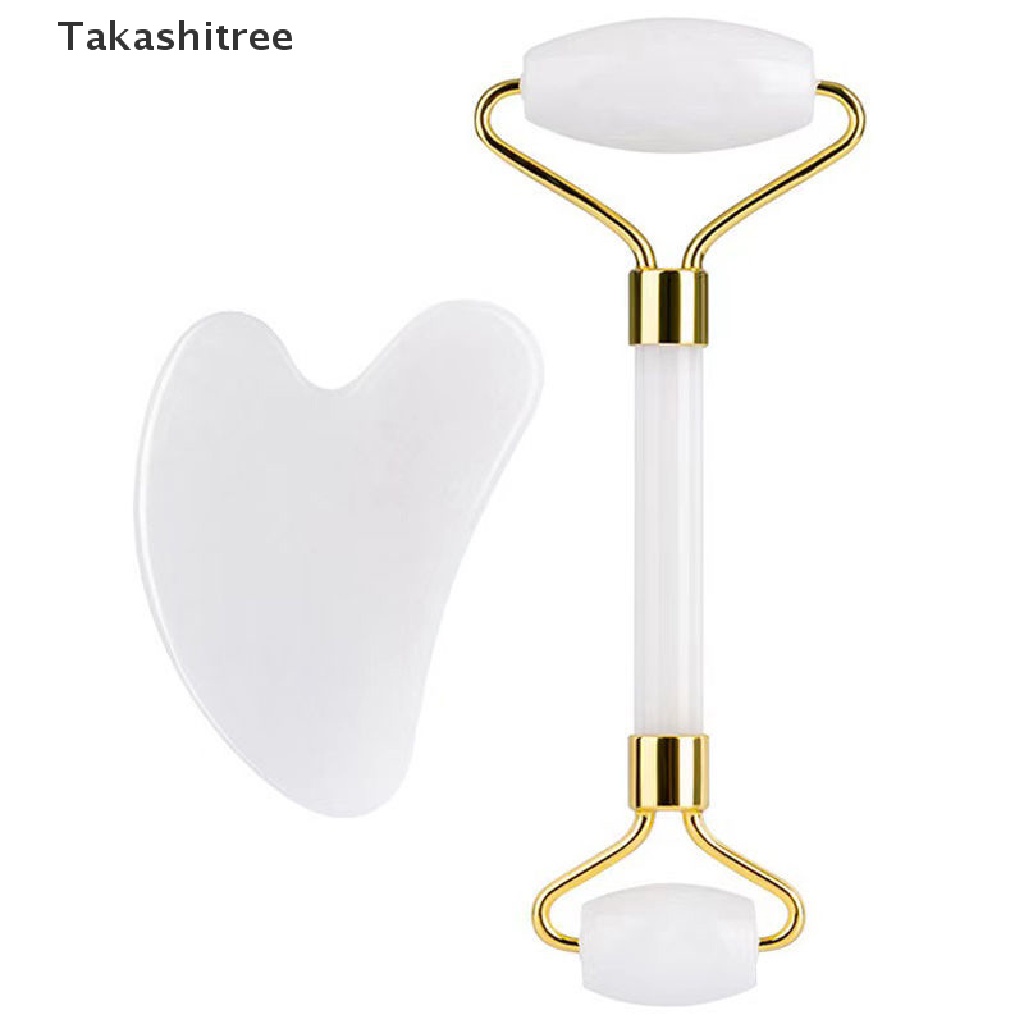 Cây lăn + tấm cạo mát xa mặt chống lão hóa bằng ngọc bích có bán lẻ