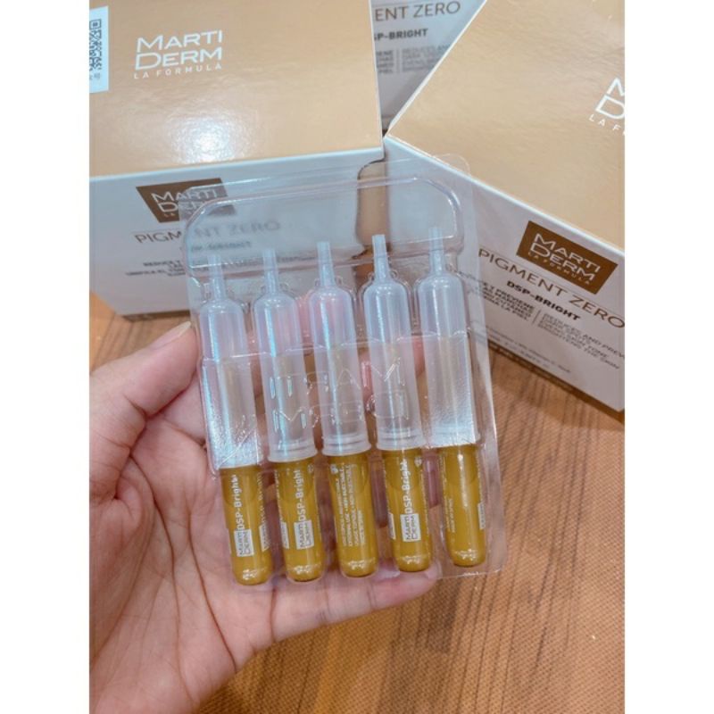 Tinh chất dưỡng trắng và mờ thâm nám MartiDerm Pigment Zero DPS Bright