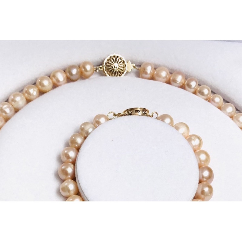 Bộ trang sức màu cam 3 món size 8ly