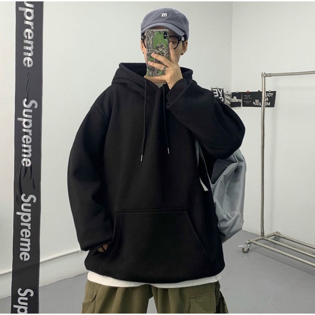 Áo Hoodie TRƠN Form rộng unisex nhiều màu có mũ