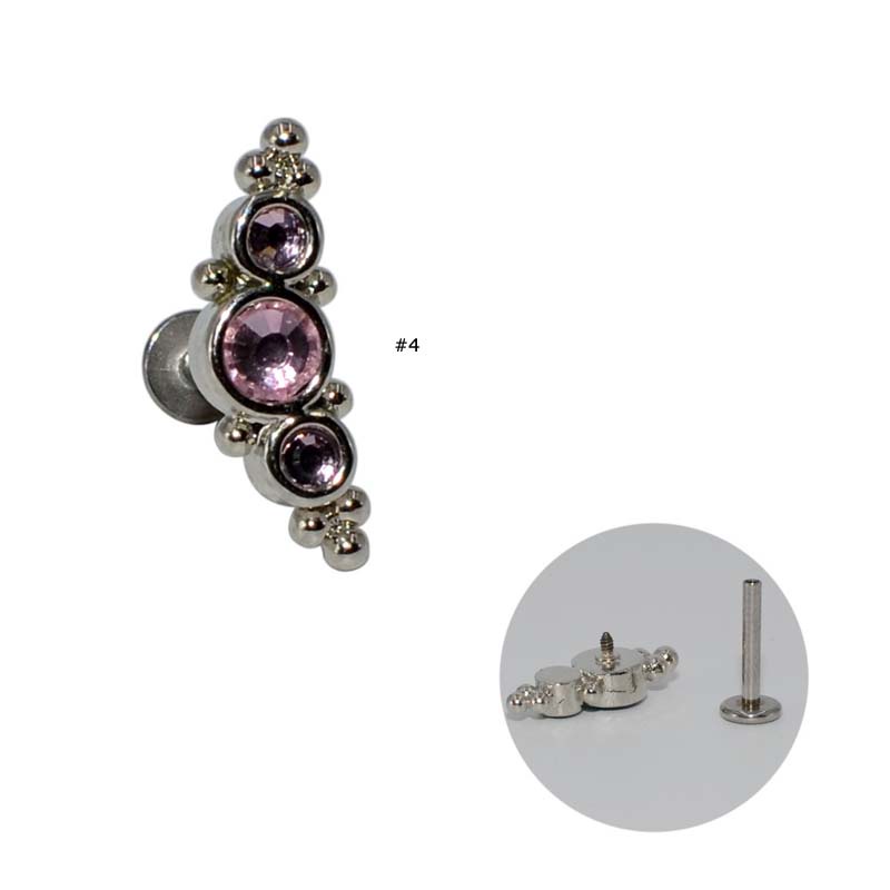 1 Khuyên Xỏ Môi 6mm 8mm 16G Chất Liệu Thép Không Gỉ