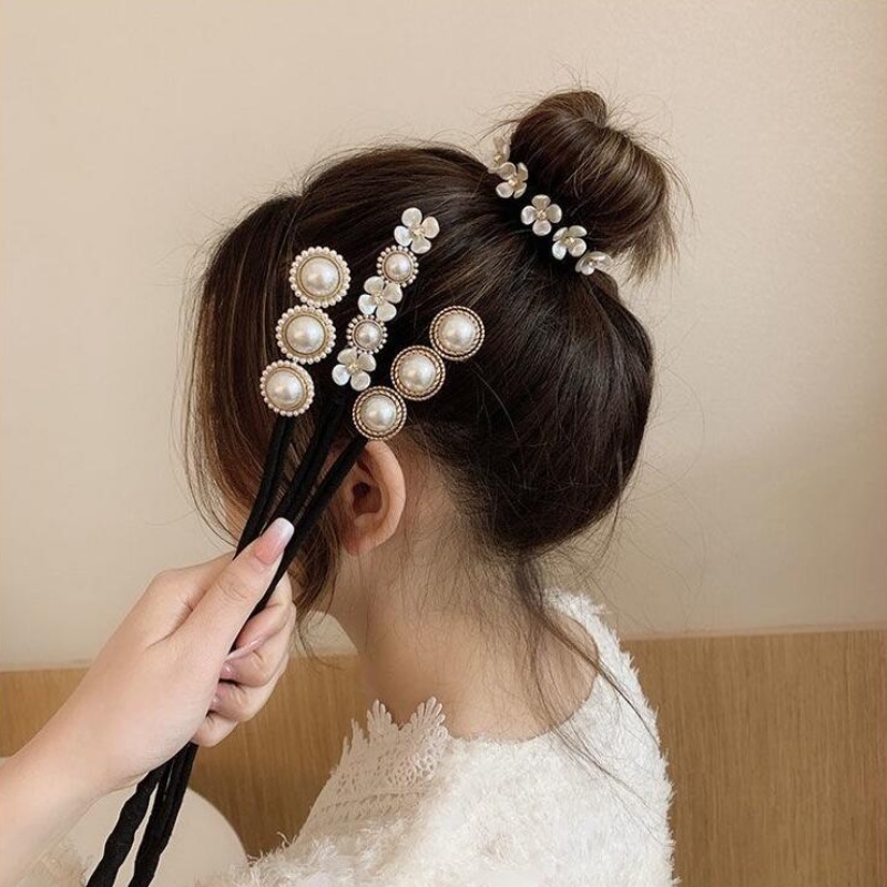 Kẹp tóc đính ngọc trai giả phong cách Hàn Quốc thời trang xinh xắn cho nữ