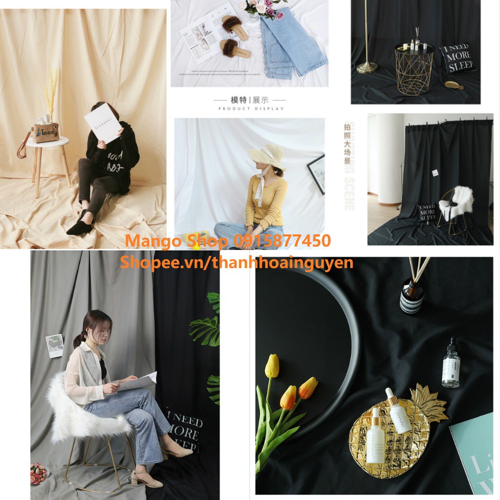 Vải trơn chụp ảnh mẫu Lookbook hoặc livetream khổ lớn ( Phông nền chụp ảnh màu trơn chuyên nghiệp )