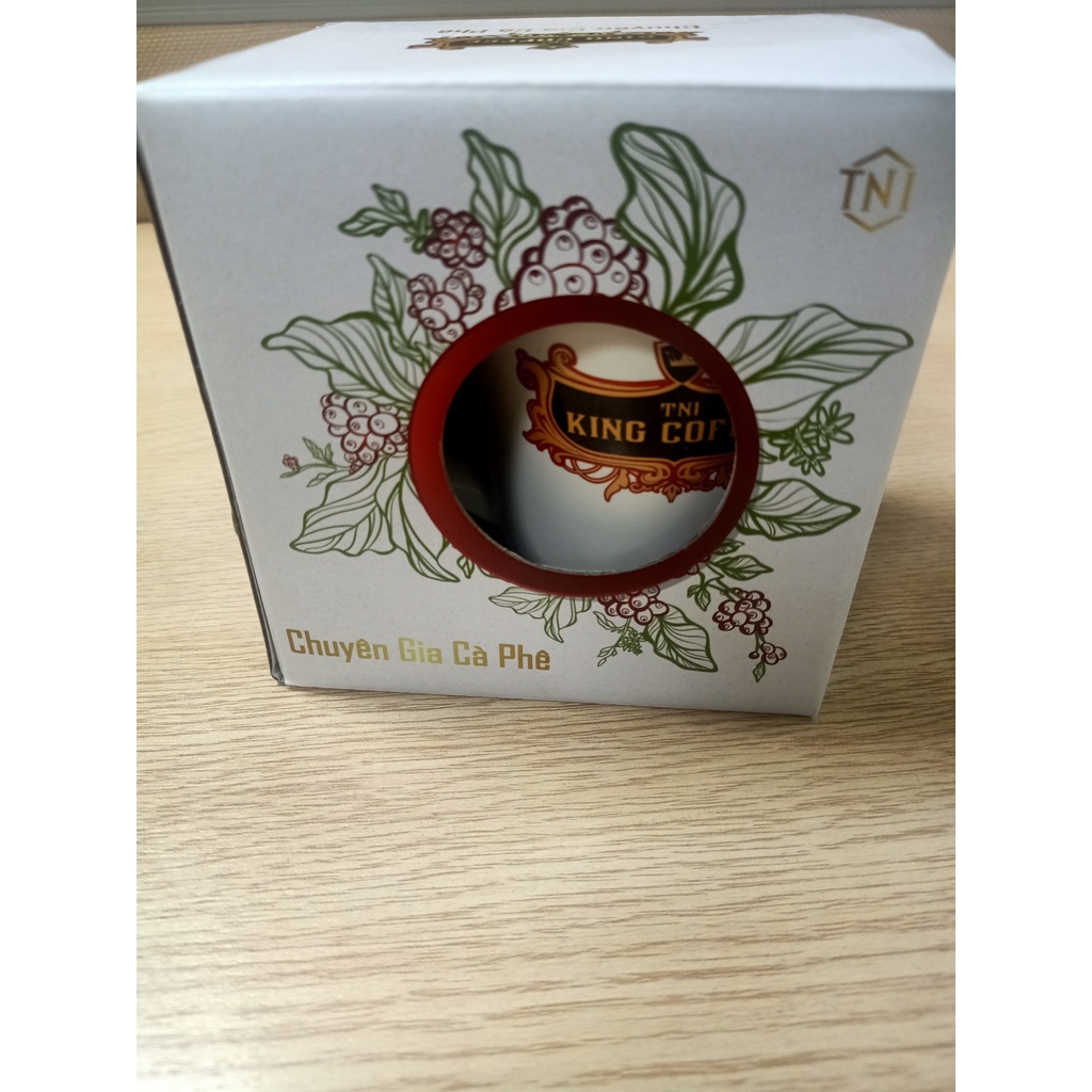 Ly sứ trắng cao cấp in logo KING COFFEE