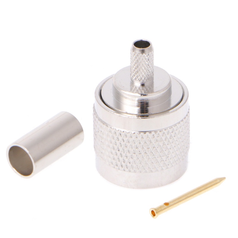Utake 10 cái n đầu cắm nam uốn cong rg58 rg142 lmr195 rg400 cáp đồng trục đầu nối thẳng