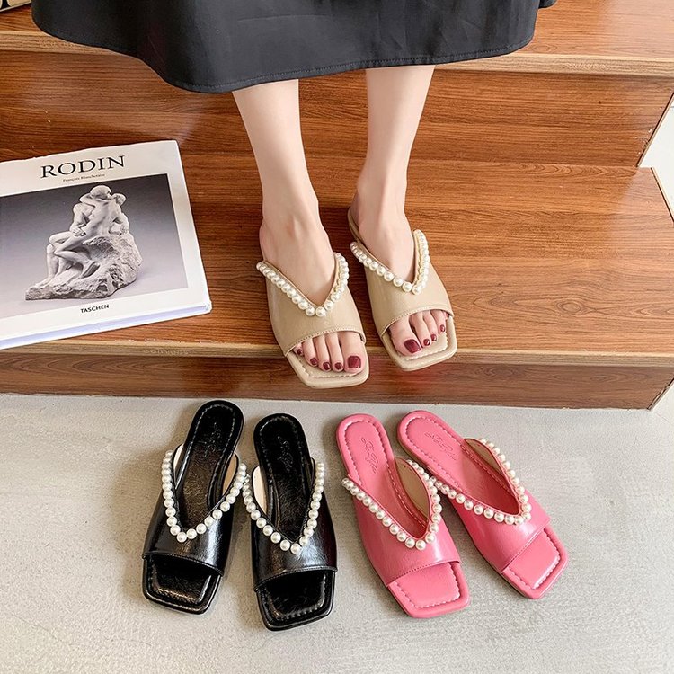 Xăng đan Nữ Hở Ngón Đế Bệt Mũi Vuông Thời Trang | BigBuy360 - bigbuy360.vn