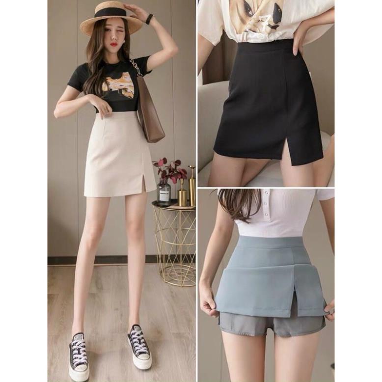 Chân Váy Chữ A Dáng Ngắn Phom Chuẩn - Váy Công Sở Nữ Chữ A Xẻ Tà Có Lót Trong | BigBuy360 - bigbuy360.vn