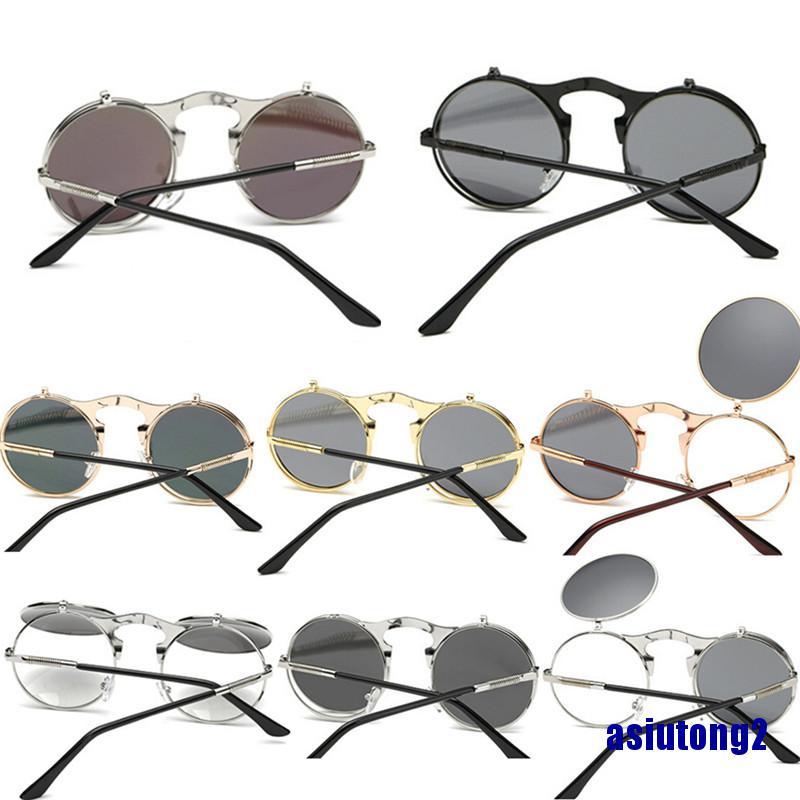 Kính Mát Lật Gọng Tròn Phong Cách Cổ Điển 2