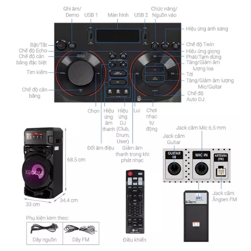 Loa Party Bluetooth LG XBOOM ON5 300W