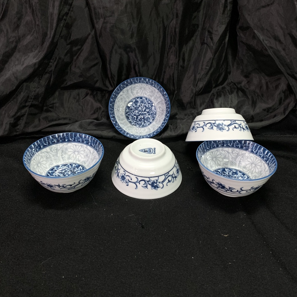 Bát chấm, đĩa gia vị sứ decor hoa quỳnh dày dặn, chắc tay và không sợ nóng