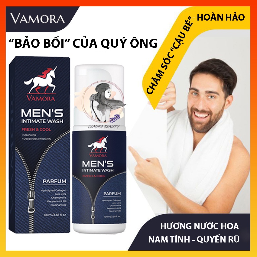 [BEST SELLER]Dung Dịch Vệ Sinh Nam VAMORA Cao Cấp 100Ml Tặng Kẹo Bạc Hà, Bọt Vệ Sinh Làm Sạch, Khử Mùi CLAURA BEAUTYT