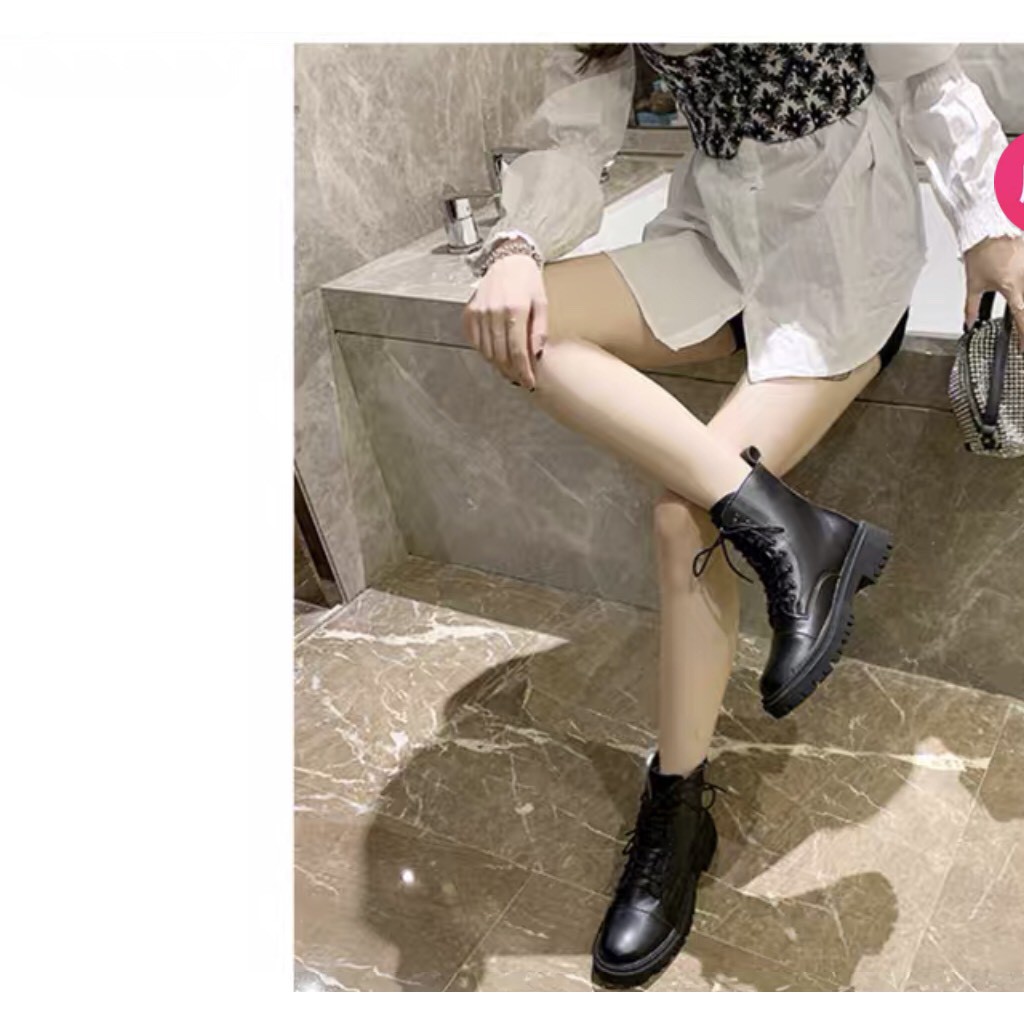 Boot dây đen cổ cao | BigBuy360 - bigbuy360.vn