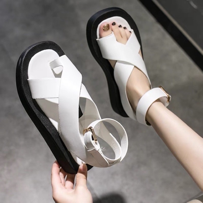 Dép sandal xỏ ngón đế bánh mì HAPU Style hàn quốc hót hít