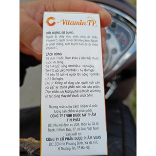 vitamin C dạng ống nước