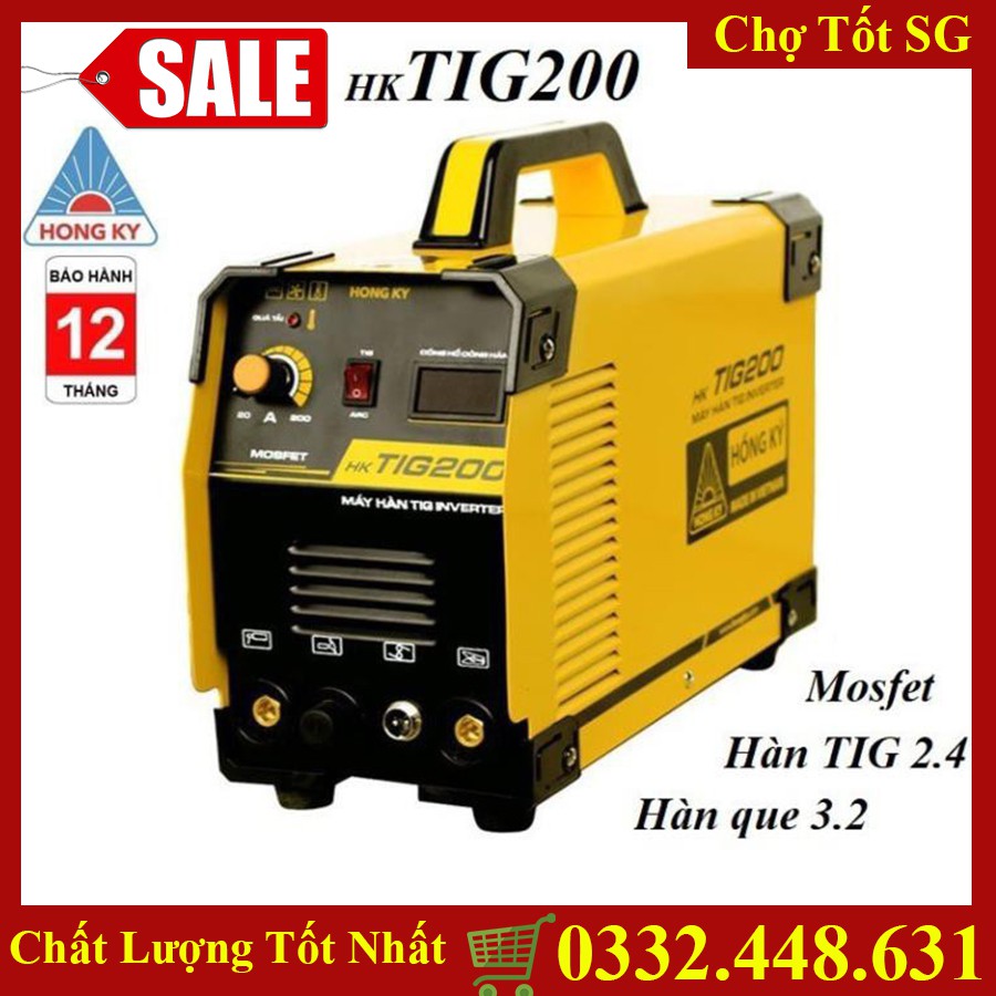 ✔️ Máy Hàn Điện Tử Hồng Ký HK Tig200 Chuyên Dụng, Hàn Que - Giá Rẻ, Chính Hãng [Bảo Hành 1 Đổi 1]