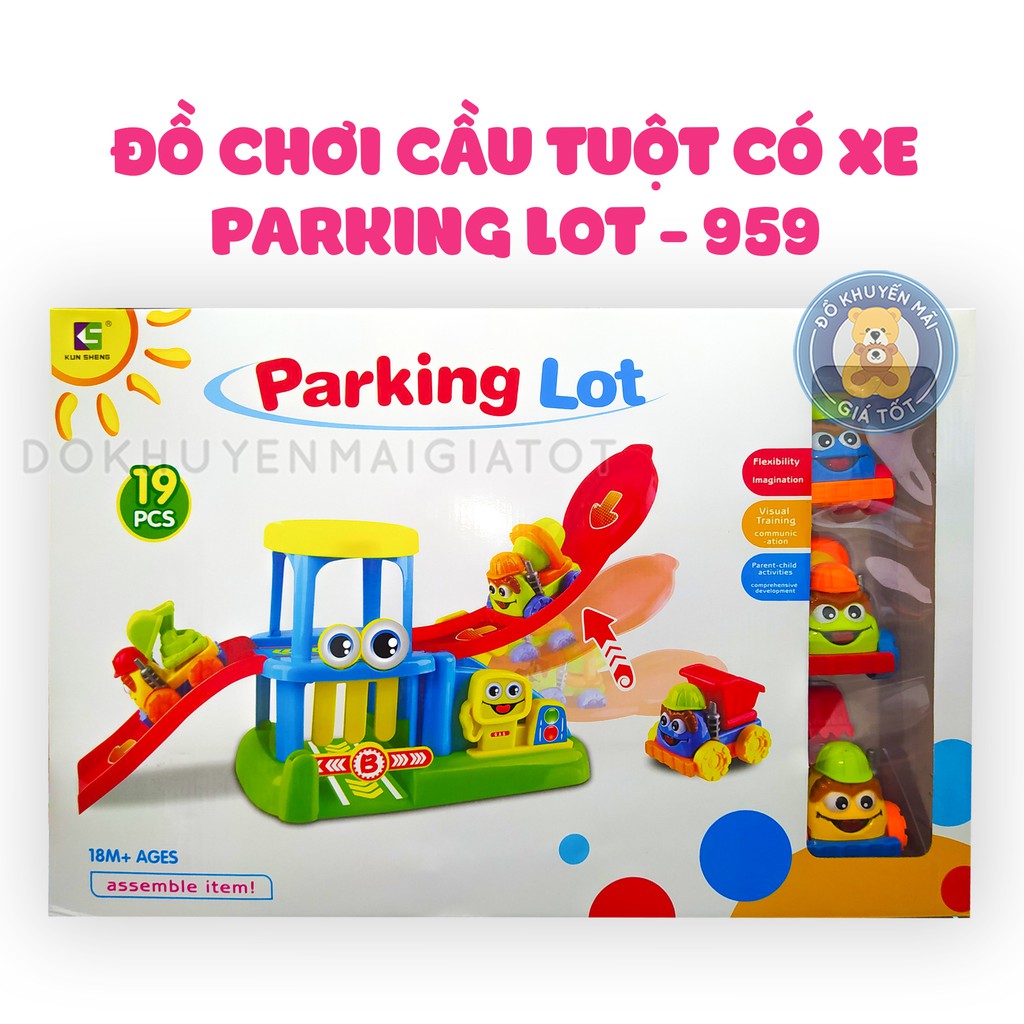 LinhAnh Đồ chơi lắp ráp công viên có cầu trượt và xe Parking Lot - 959 - Đồ khuyến mãi giá tốt nhatlinh1824