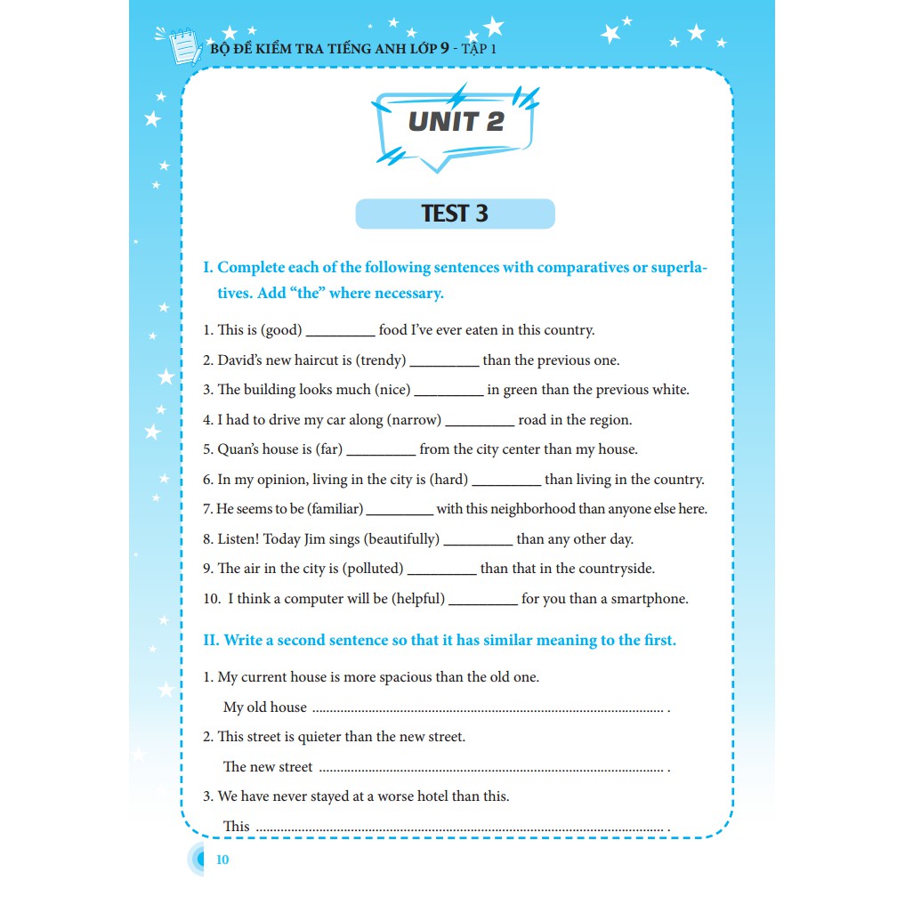Sách - Bộ đề kiểm tra tiếng Anh lớp 9 tập 1 - Có đáp án(tặng bookmark)