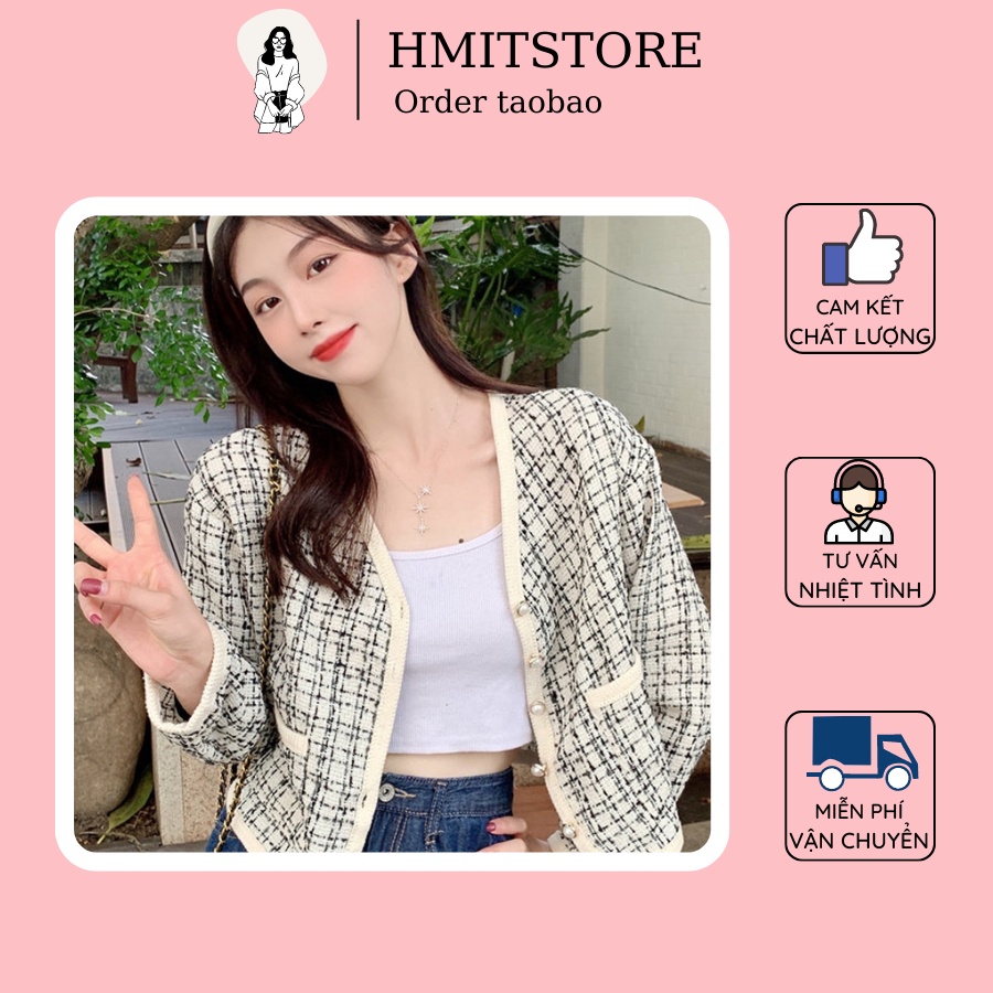 Áo khoác giả dạ sang chảnh tiểu thư hai màu lựa chọn Hmitstore