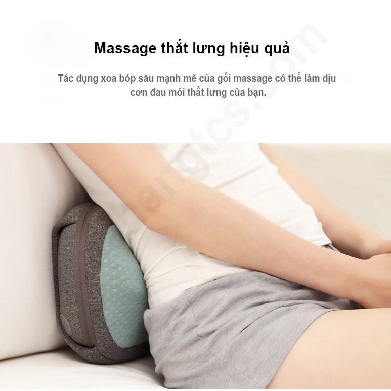 Gối massage - GỐI MASSAGE XIAOMI, loại 1, GM -146 , đánh tan cơn đau nhức mệt mỏi trong cơ thể bạn
