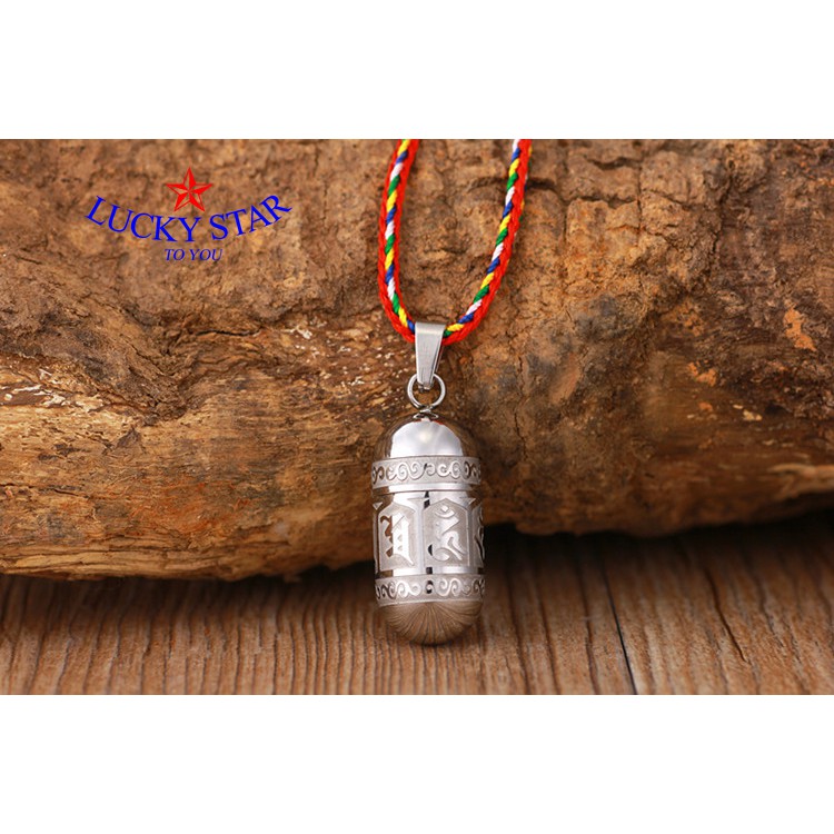 Dây chuyền OM MANI PADME HUM hình viên thuốc