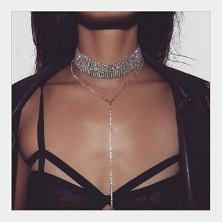 Dây chuyền choker chữ y nạm đá cao cấp BHDC187
