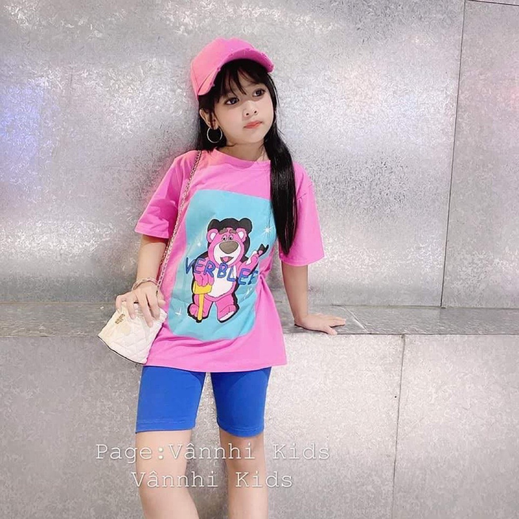 (16-30kg) Sét 03 Món Bộ Cotton tàu hình Gấu Hót nhất cho bé