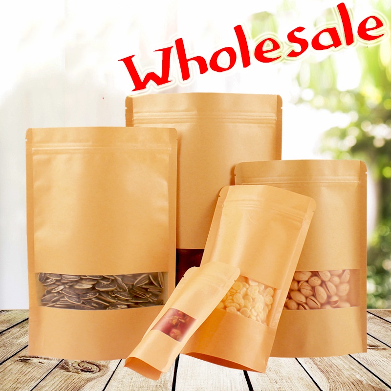 Túi Giấy Kraft Đựng Thực Phẩm Có Khóa Kéo Tiện Dụng