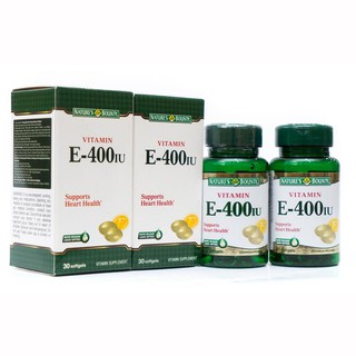 Combo Viên Uống Vitamin E NATURE'S BOUNTY 400IU Hộp 30 Viên [Cam Kết Chính Hãng]