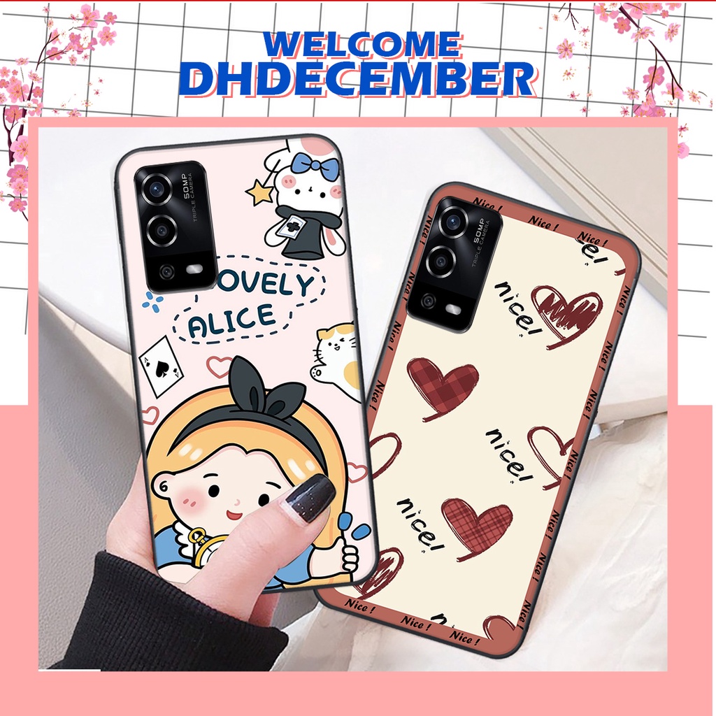 Ốp lưng Oppo A55 in hình nice ,good luck happy ốp xinh viền dẻo đẹp chất