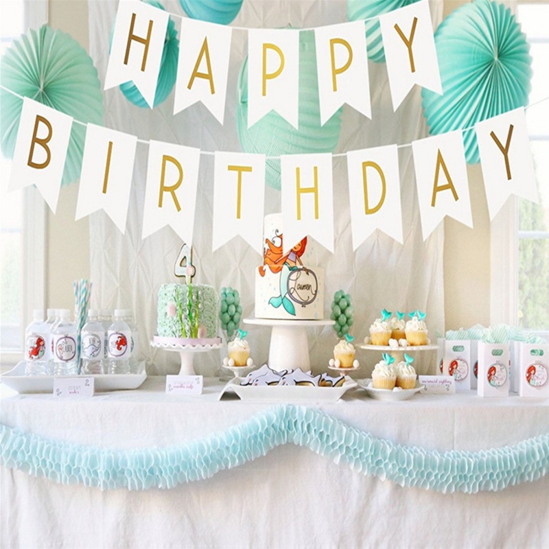 Dây cờ treo trang trí tiệc sinh nhật chữ Happy Birthday tùy chọn màu sắc