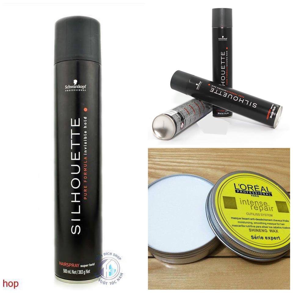 Combo Gôm xịt tóc SILHOUETTE và sáp vuốt tóc