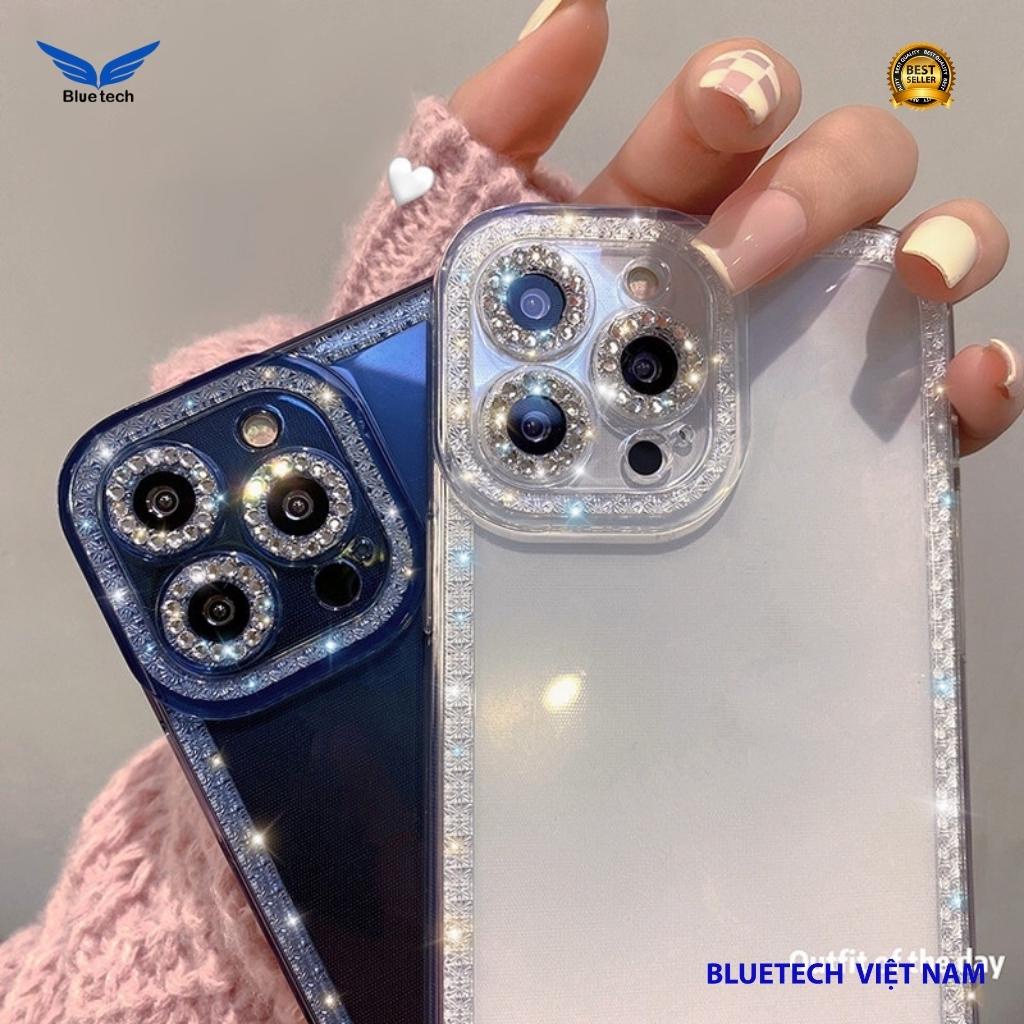 Ốp điện thoại đính đá ẩn bên trong lấp lánh chống sốc bảo vệ Camera, ốp lưng điện thoại cho iPhone Xs Max - 14 Pro Max