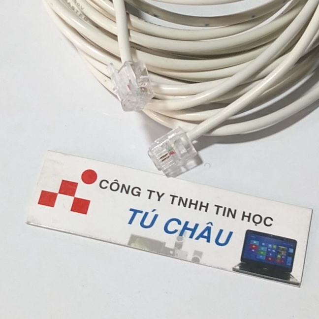 Cáp điện thoại bàn 2 tim  đầu bấm sẳn dài: 1m - 2m - 3m - 5m