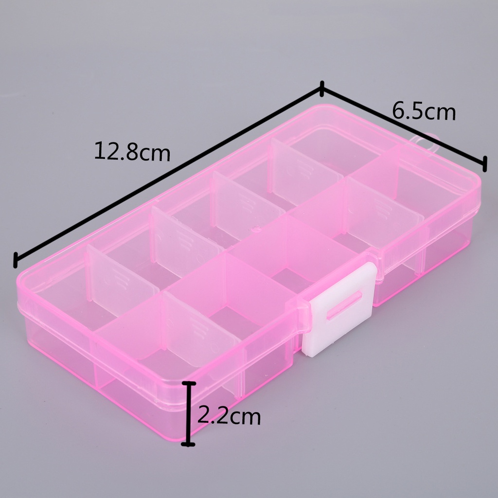 Hộp Nhựa Đựng Trang Sức 10 Ngăn Tiện Lợi Ốp